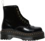 Dr. Martens Vegan Enkellaarzen met Glanzende Afwerking Black Dames - Thumbnail 1