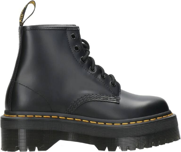 Dr. Martens Veter Leren Laarzen Black Dames