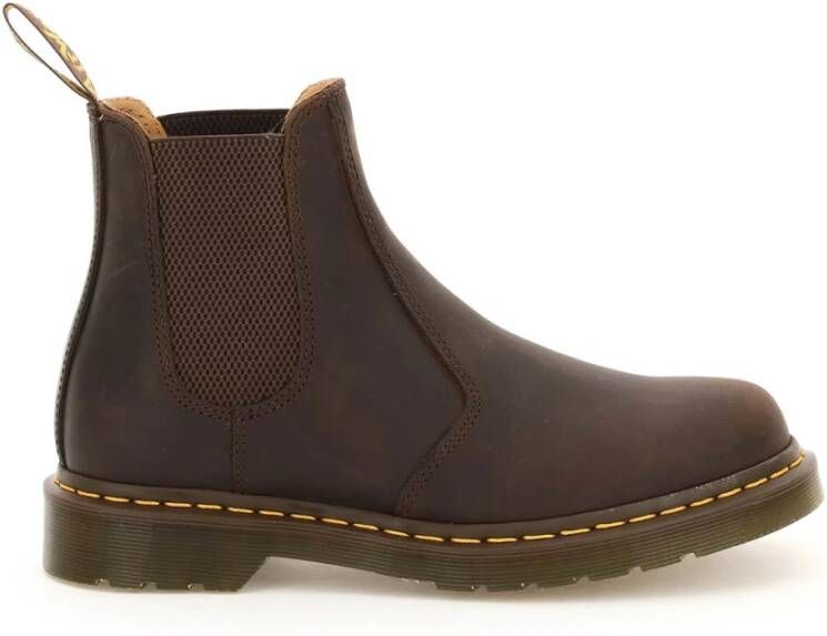 Dr. Martens Vintage Chelsea Boots met Gele Stiksels Brown Heren