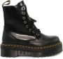 Dr. Martens Zwart Gepolijst Leren Enkellaarsje Black Heren - Thumbnail 1