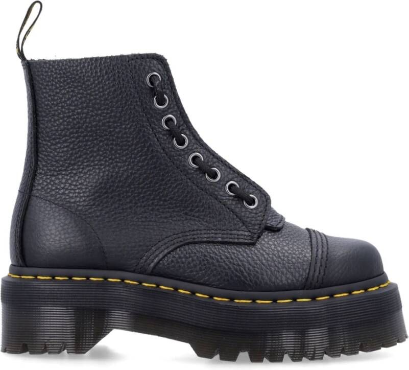 Dr. Martens Zwarte Gesloten Plateau Laarzen Aw24 Black Dames