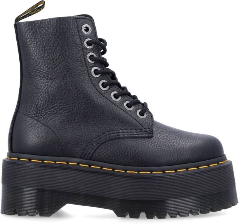 Dr. Martens Zwarte Gesloten Platformlaarzen Aw24 Black Dames