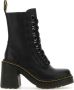 Dr. Martens Zwarte leren enkellaarsjes met 8 cm hak Black Dames - Thumbnail 1