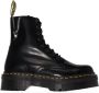 Dr. Martens Zwarte Leren Laarzen met Gele Stiksels Black Dames - Thumbnail 1