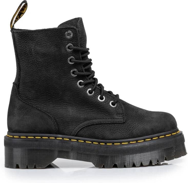 Dr. Martens Zwarte Leren Plateau Laarzen Jadon III Black Dames