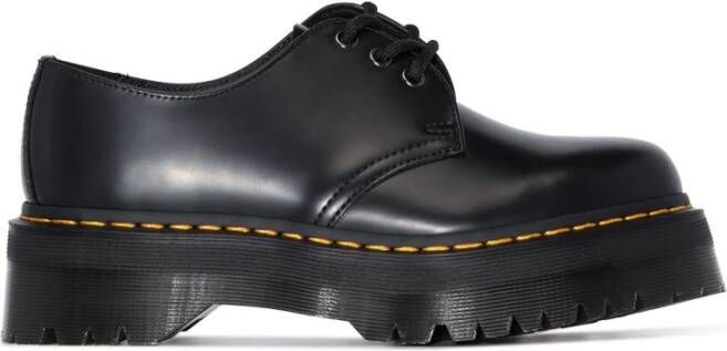 Dr. Martens Zwarte Leren Veterschoenen Black Dames