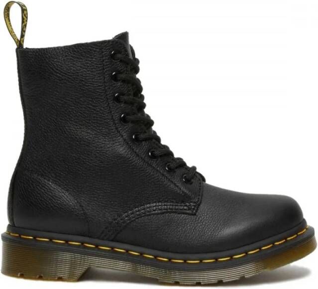 Dr. Martens Zwarte leren veterschoenen Black Dames