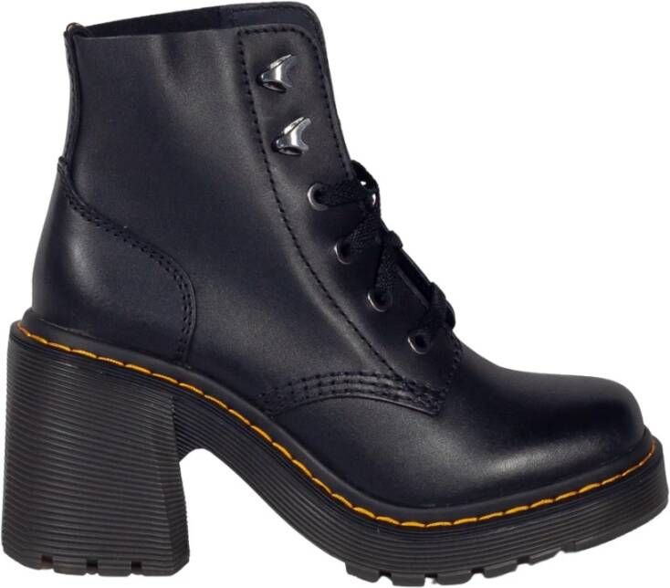 Dr. Martens Zwarte leren damesschoenen Herfst Winter collectie Black Dames