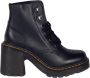 Dr. Martens Zwarte leren veterschoenen met hak Black Dames - Thumbnail 1