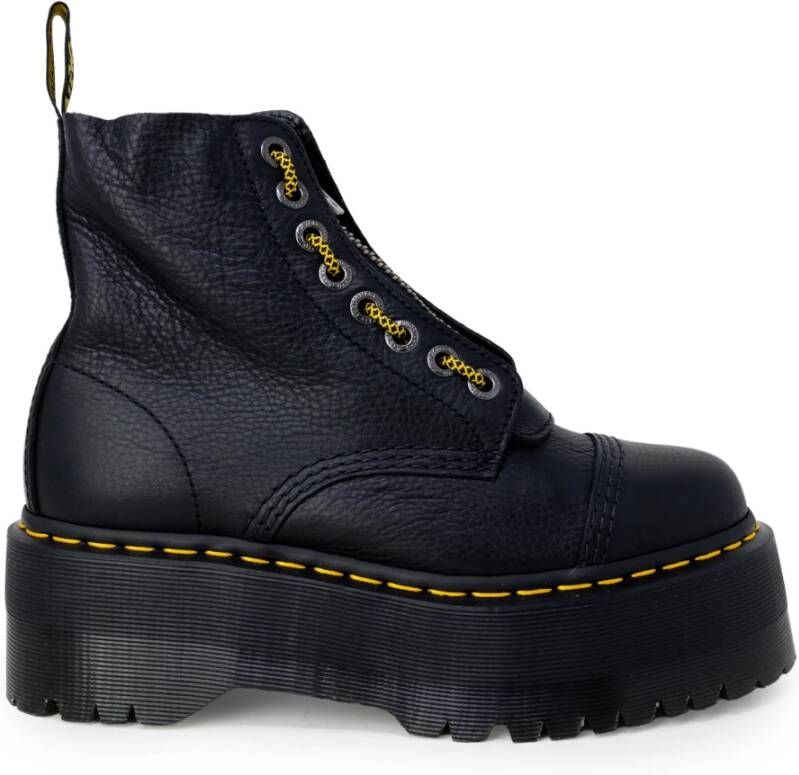 Dr. Martens Zwarte Leren Veterschoenen voor Vrouwen Black Dames