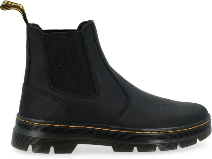 Dr. Martens Zwarte leren Wyoming laarzen Black Heren