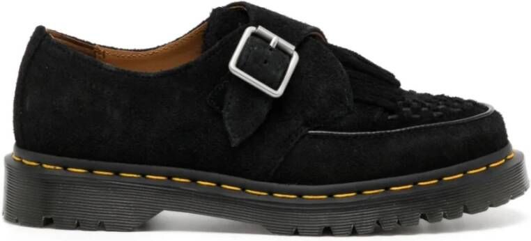 Dr. Martens Zwarte Monk Schoenen Logo Rubberen Zool Black Heren