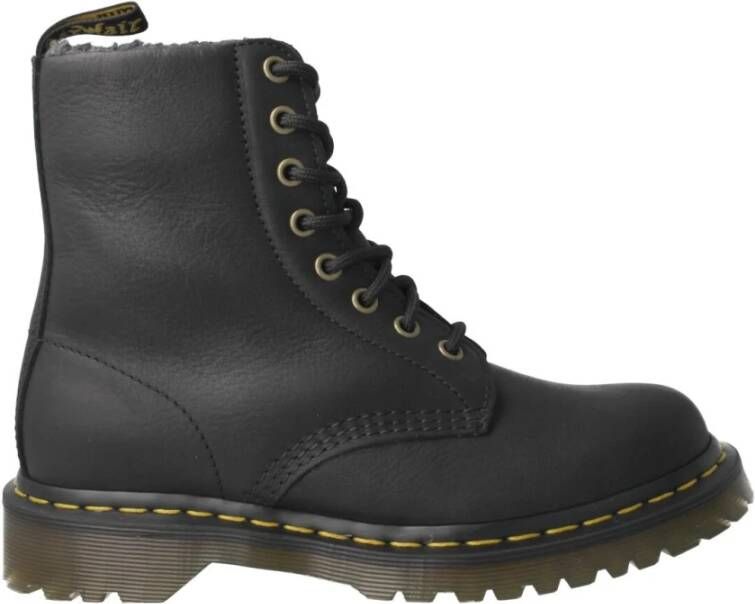 Dr. Martens Zwarte Pascal Unisex Leren Laarzen Black Dames