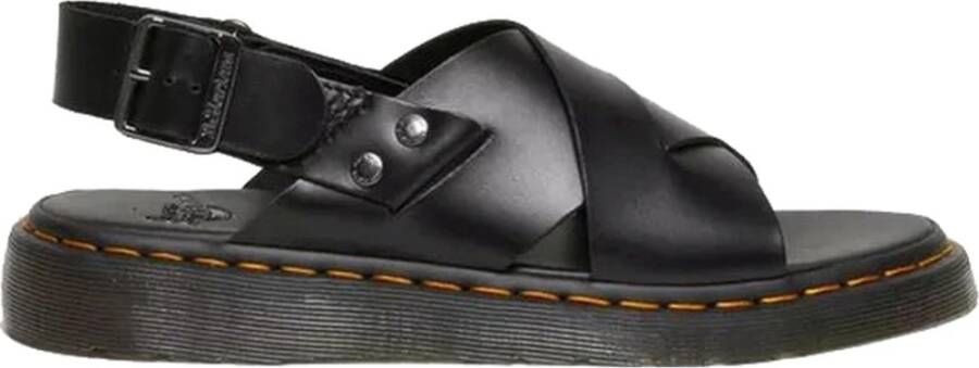 Dr. Martens Zwarte platte sandalen voor volwassenen Black