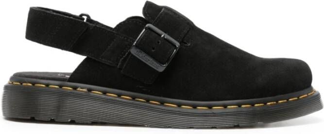 Dr. Martens Zwarte platte schoenen met gespband Black Dames