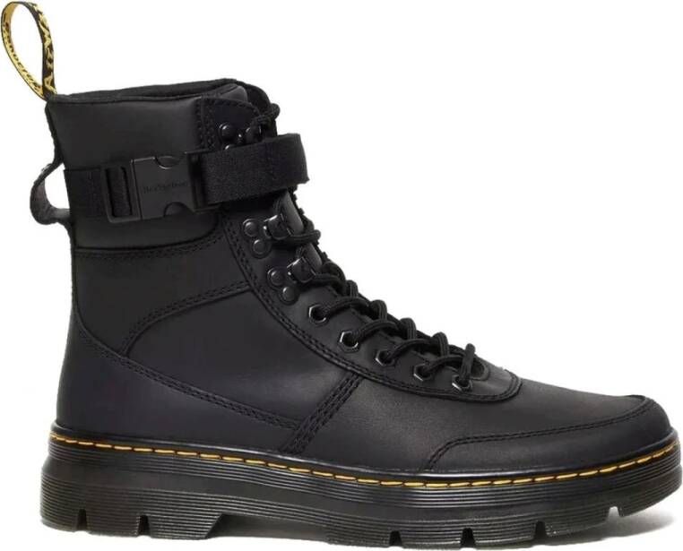 Dr. Martens COMBS TECH LEATHER BLACK Heren sneakersHeren veterschoenVrije tijd half-hoog Zwart