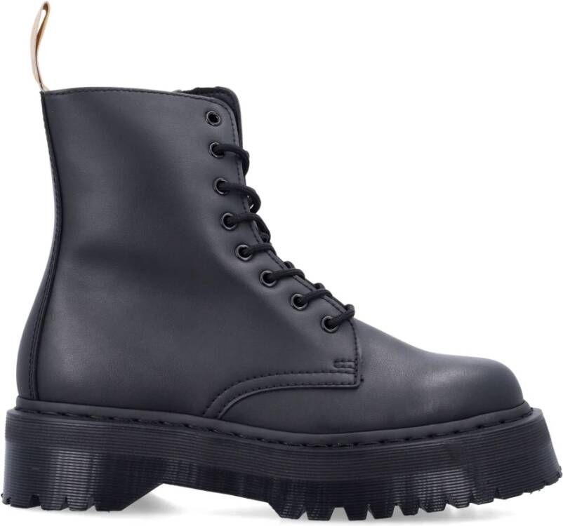 Dr. Martens Zwarte vegan leren platformlaarzen Black Heren