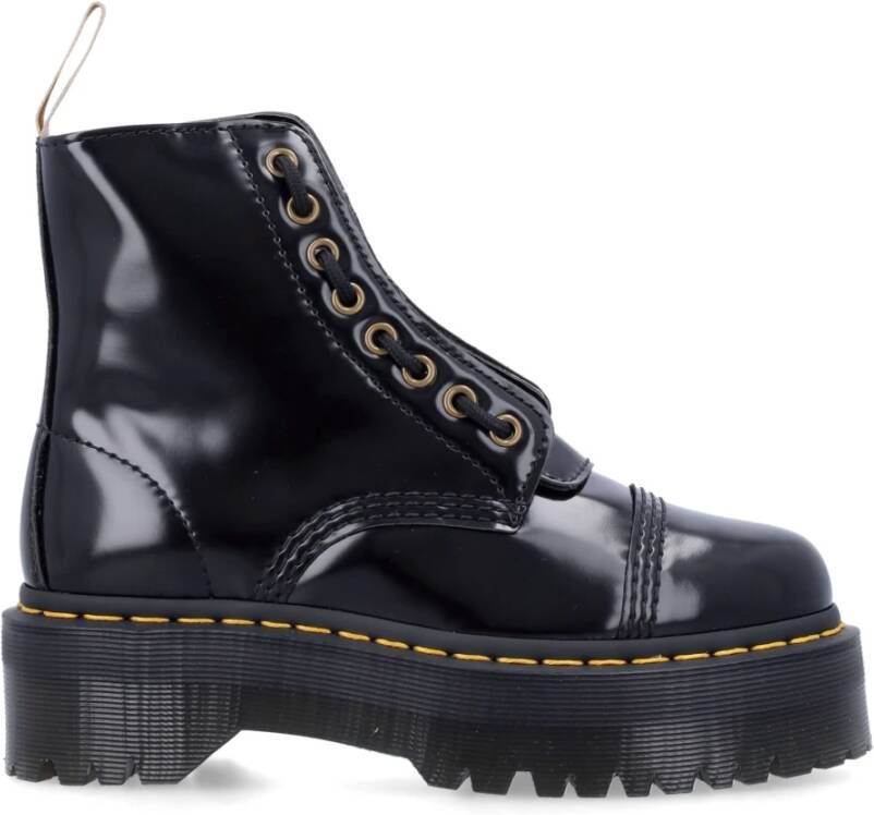 Dr. Martens Zwarte Vegan Platformlaarzen Black Dames