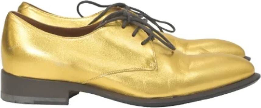 Dries van Noten Pre-owned Leather flats Yellow Dames