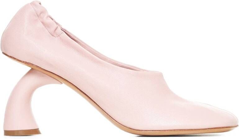 Dries Van Noten Roze Leren Pumps Hoge Hak Pink Dames