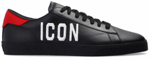 Dsquared2 Sneakers van hoogwaardig leer met reliëflogo Black Heren