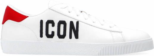 Dsquared2 Witte Leren Sneakers met Logo Detail White