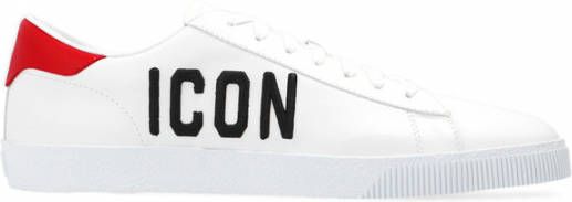 Dsquared2 Witte Leren Sneakers met Logo Detail White Dames