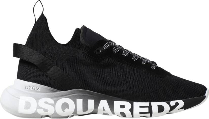 Dsquared2 Fly Sneakers Trendsettende elastische sneakers met gradient zool Black Heren