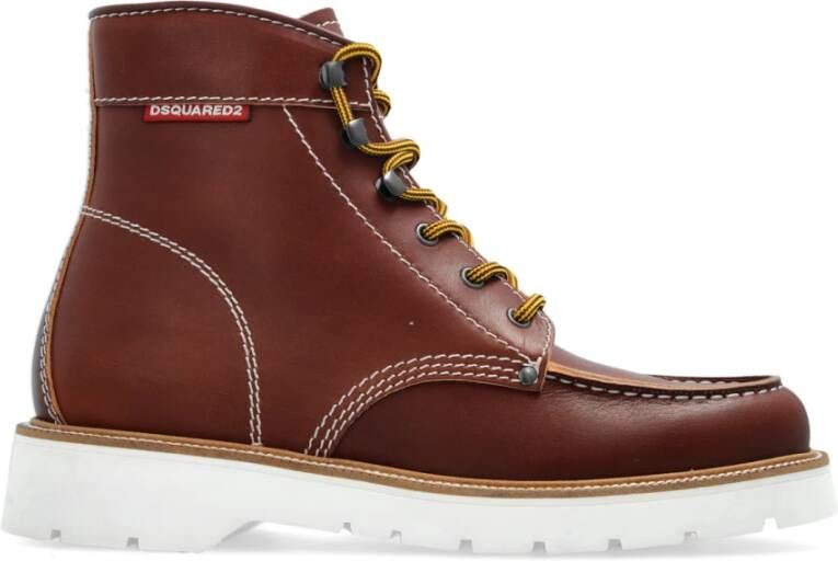 Dsquared2 Enkellaarzen Brown Heren