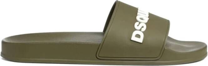 Dsquared2 Flip Flop Slide Sandalen Green Heren