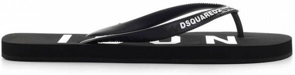 Dsquared2 Stijlvolle zwarte slippers voor vrouwen Black Dames