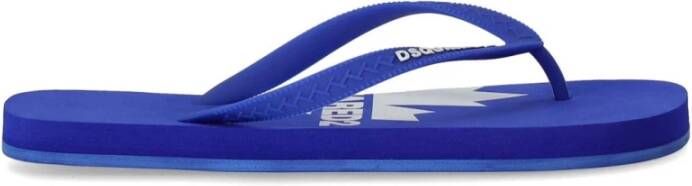 Dsquared2 Flip-flops met logo Blue Heren