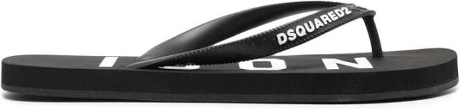 Dsquared2 Stijlvolle Strandslippers voor Vrouwen Black Dames