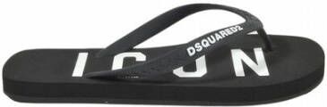 Dsquared2 Stijlvolle Strandslippers voor Vrouwen Zwart Dames