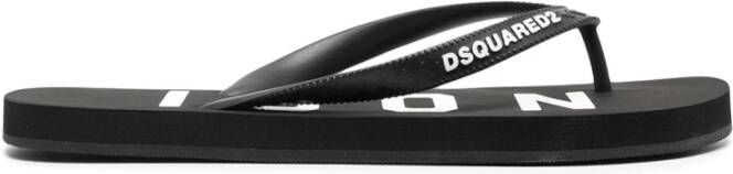 Dsquared2 Stijlvolle zwarte slippers voor Black