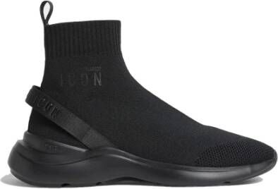 Dsquared2 Zwarte platte schoenen Fly Sneakers Black Heren