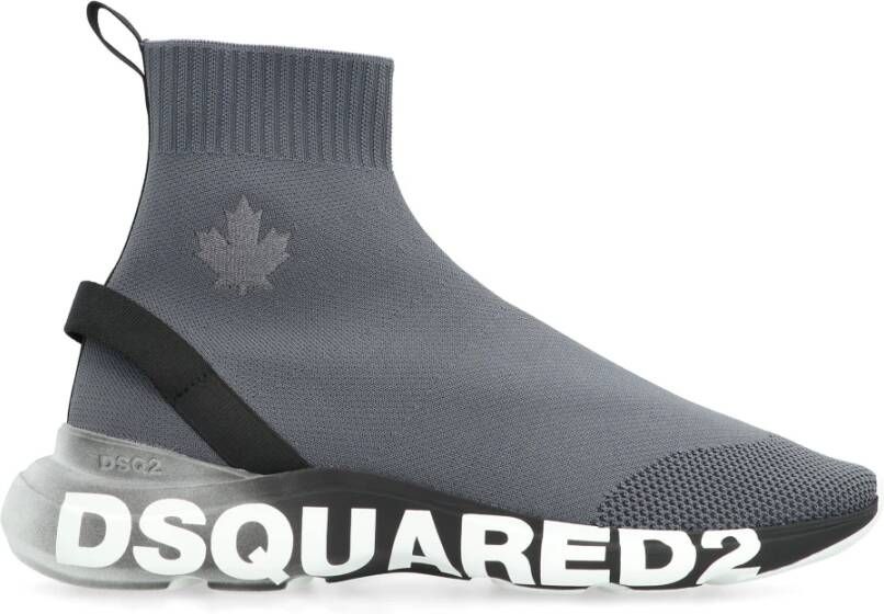 Dsquared2 Gebreide sok-stijl sneakers Gray Heren