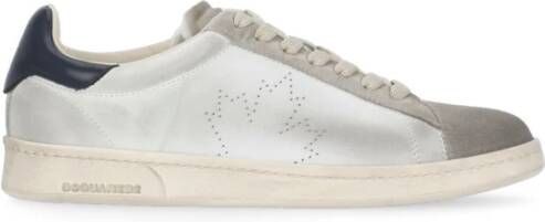 Dsquared2 Grijze Leren Sneakers met Logodetails Gray Heren