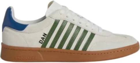 Dsquared2 Groene Gestreepte Atletische Boxer Sneakers Green Heren