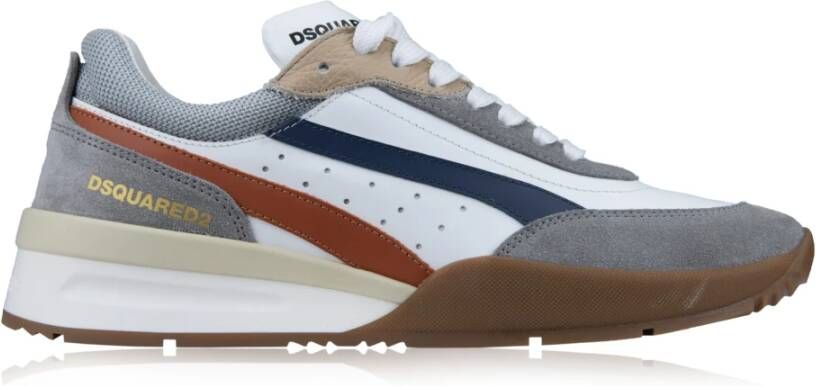 Dsquared2 Originele Legend Leren Sneakers Wit White Heren