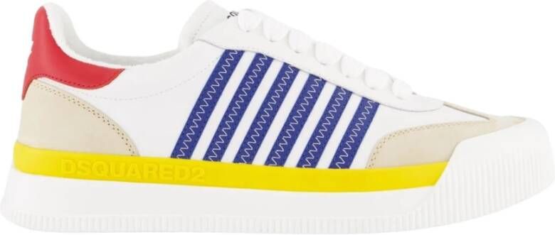 Dsquared2 Heren New Jersey Sneaker Wit Multi Multicolor Heren