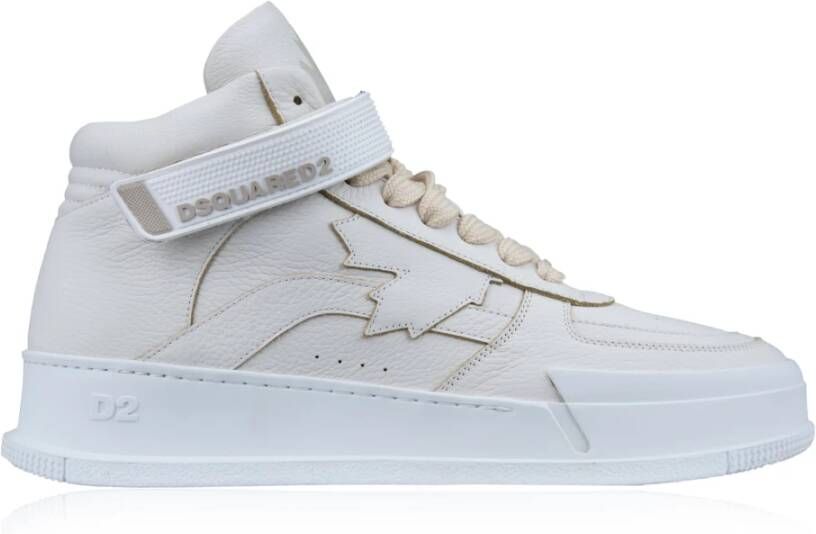 Dsquared2 Hoge Sneakers voor Heren met Veters Klittenband White Heren