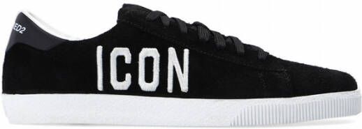 Dsquared2 Icon Embroidered Low Top Sneakers Zwart Heren