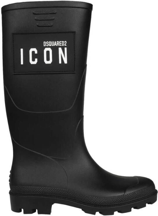 Dsquared2 Iconische Rubberlaarzen Black Dames