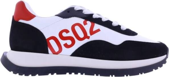 Dsquared2 Leren Sneakers met Logo Print White Heren