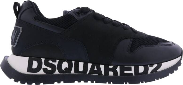 Dsquared2 Lace-Up Low Top Sneakers Zwart Heren