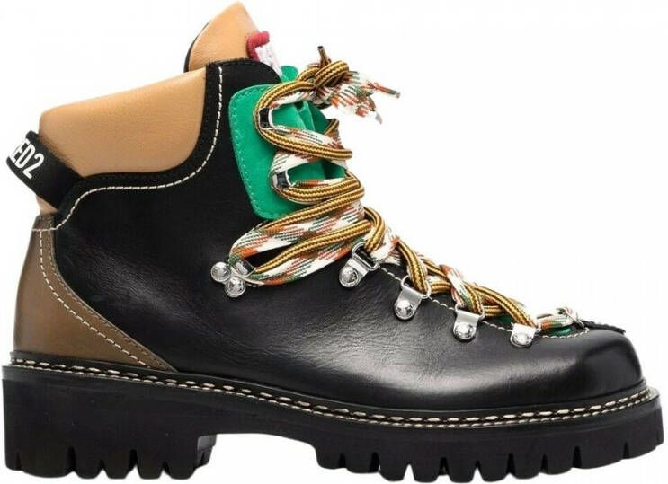 Dsquared2 Hiker Style Laced Boots Zwart Heren