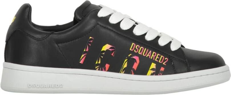 Dsquared2 Lage leren sneakers Black Dames