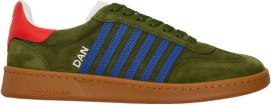 Dsquared2 Lage Sneaker met Contrastbanden Green Heren