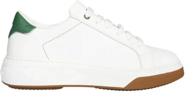 Dsquared2 Lage Sneakers met Leren Inzet White Heren